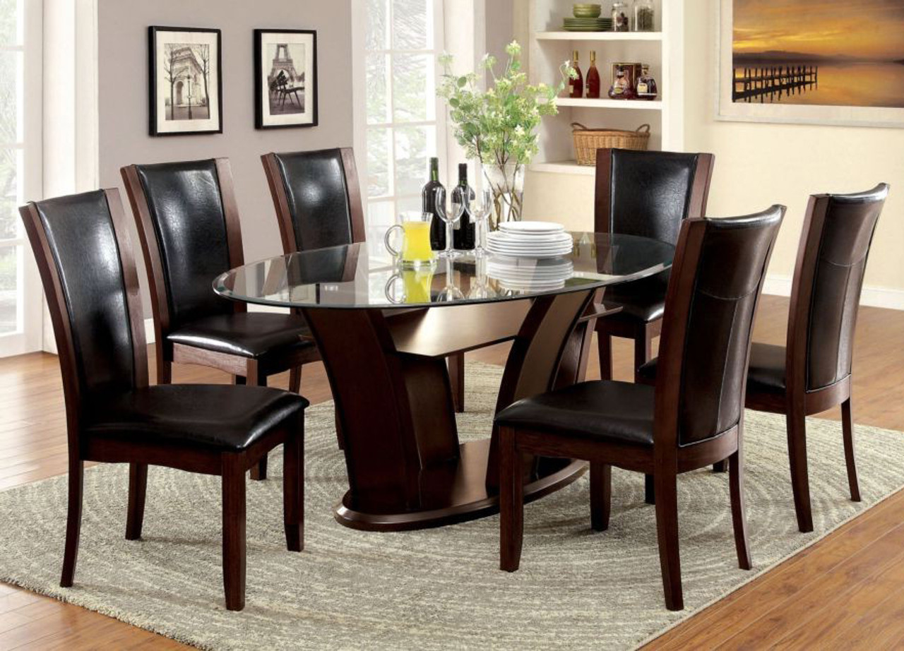 SICILIA Black Oval Piece Dining Set CB Furniture - Main Image