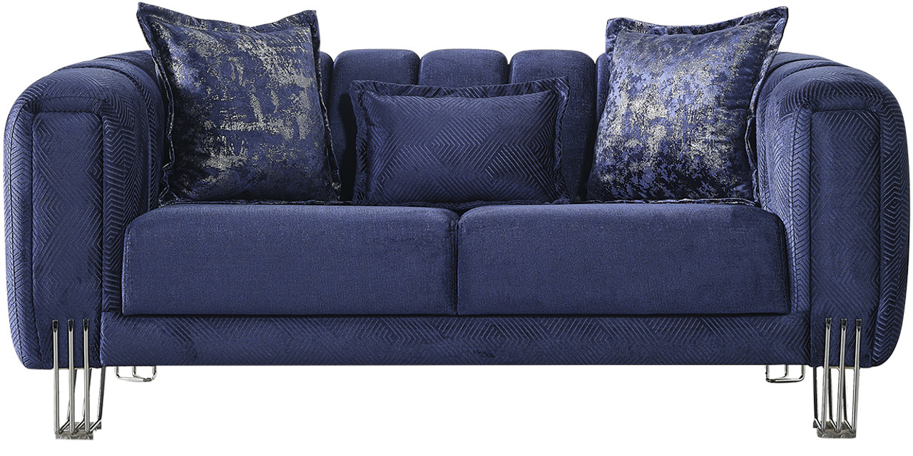 ZURICH Navy Luxury Sofa & Loveseat - CB Furniture