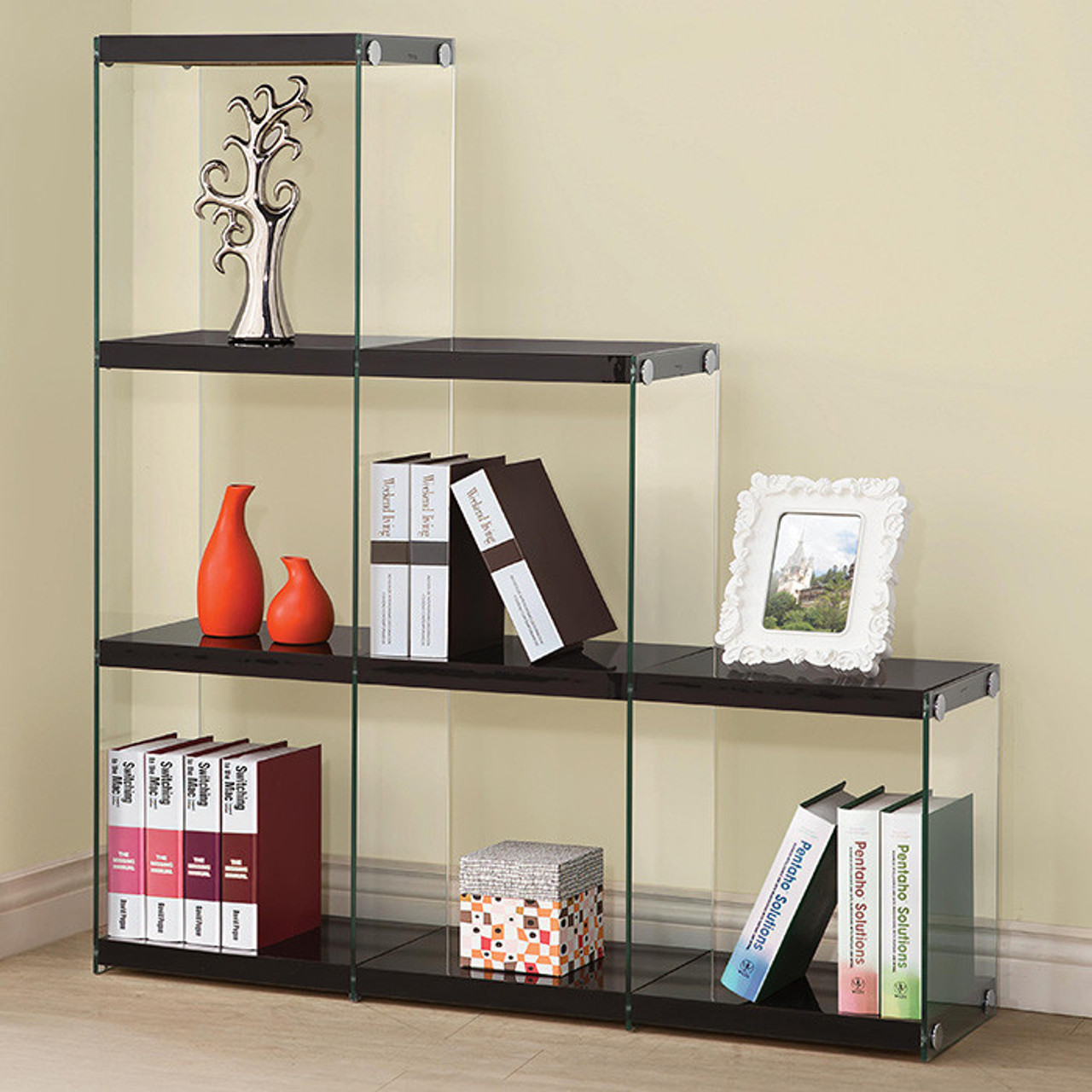 Finn Black Cubed Bookcase Cb Furniture