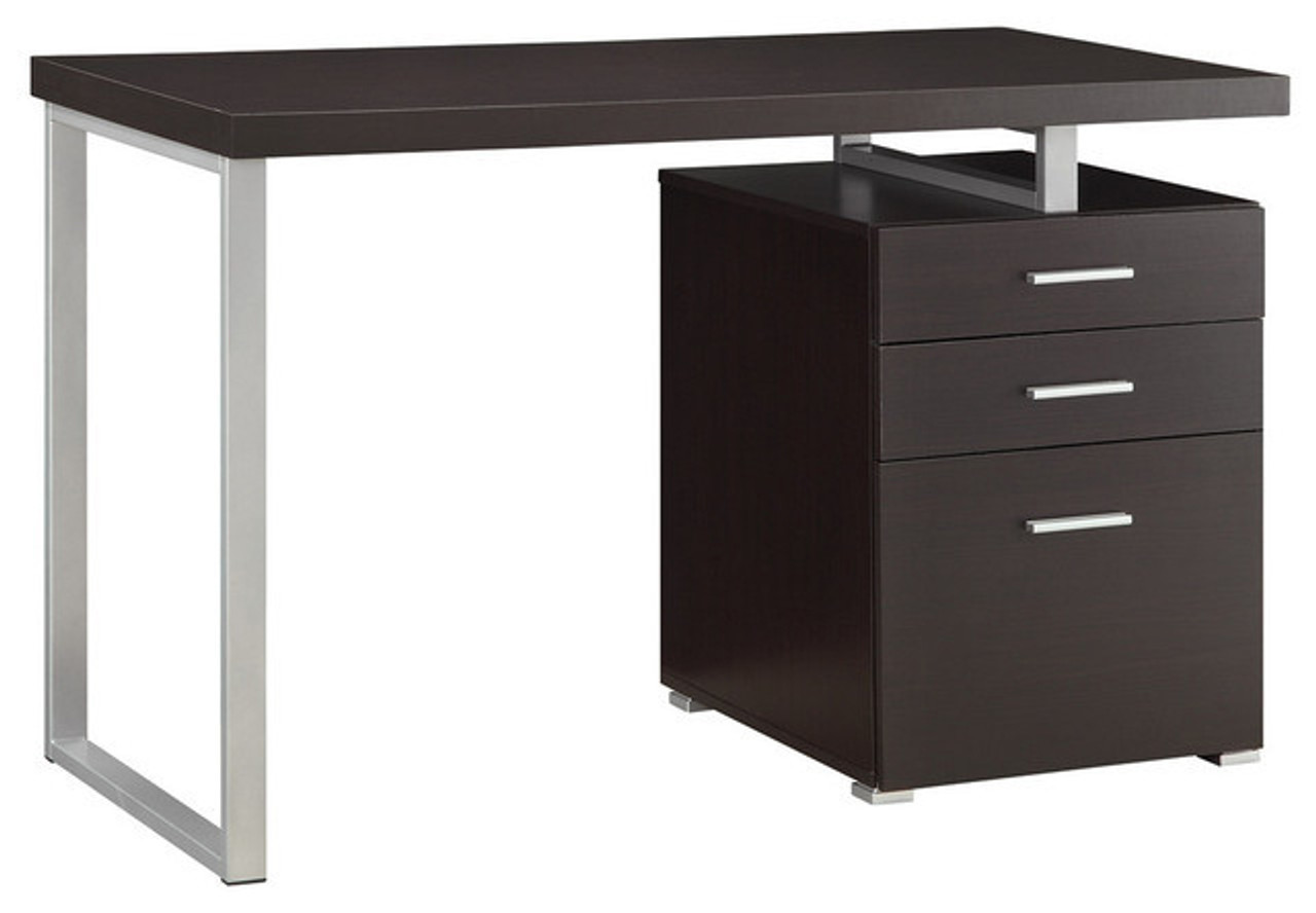 Iva 47 Wide Brown Desk With File Cabinet Cb Furniture