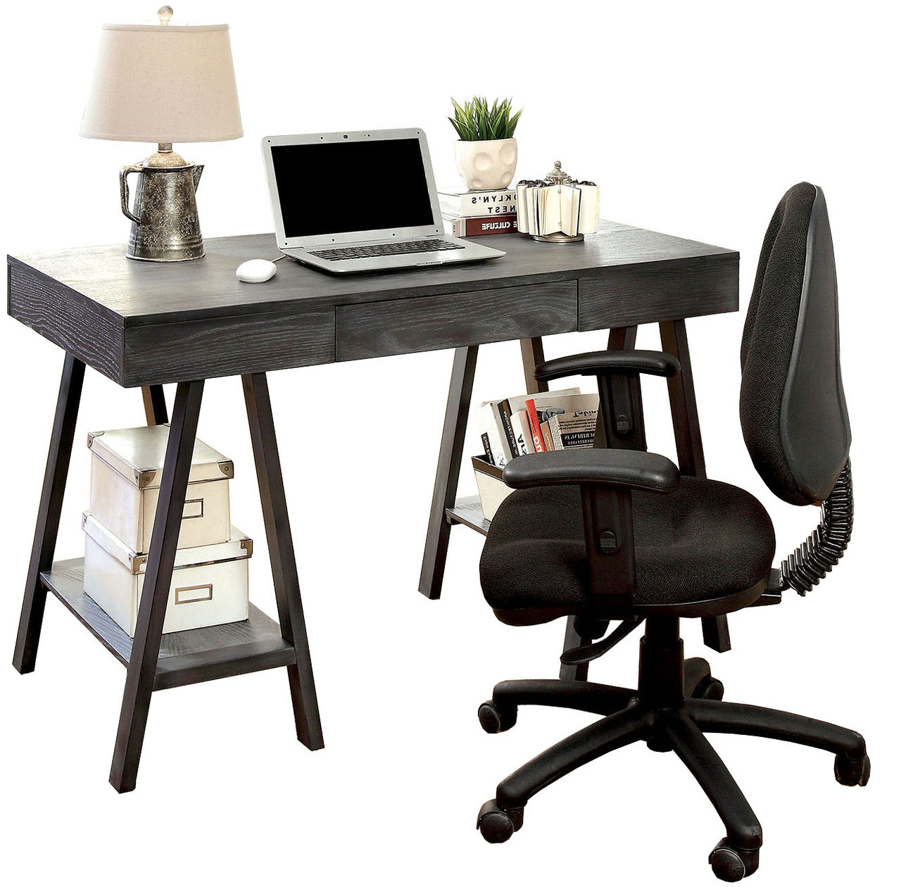 ARMANI 47 Wide Grey Computer Desk CB Furniture