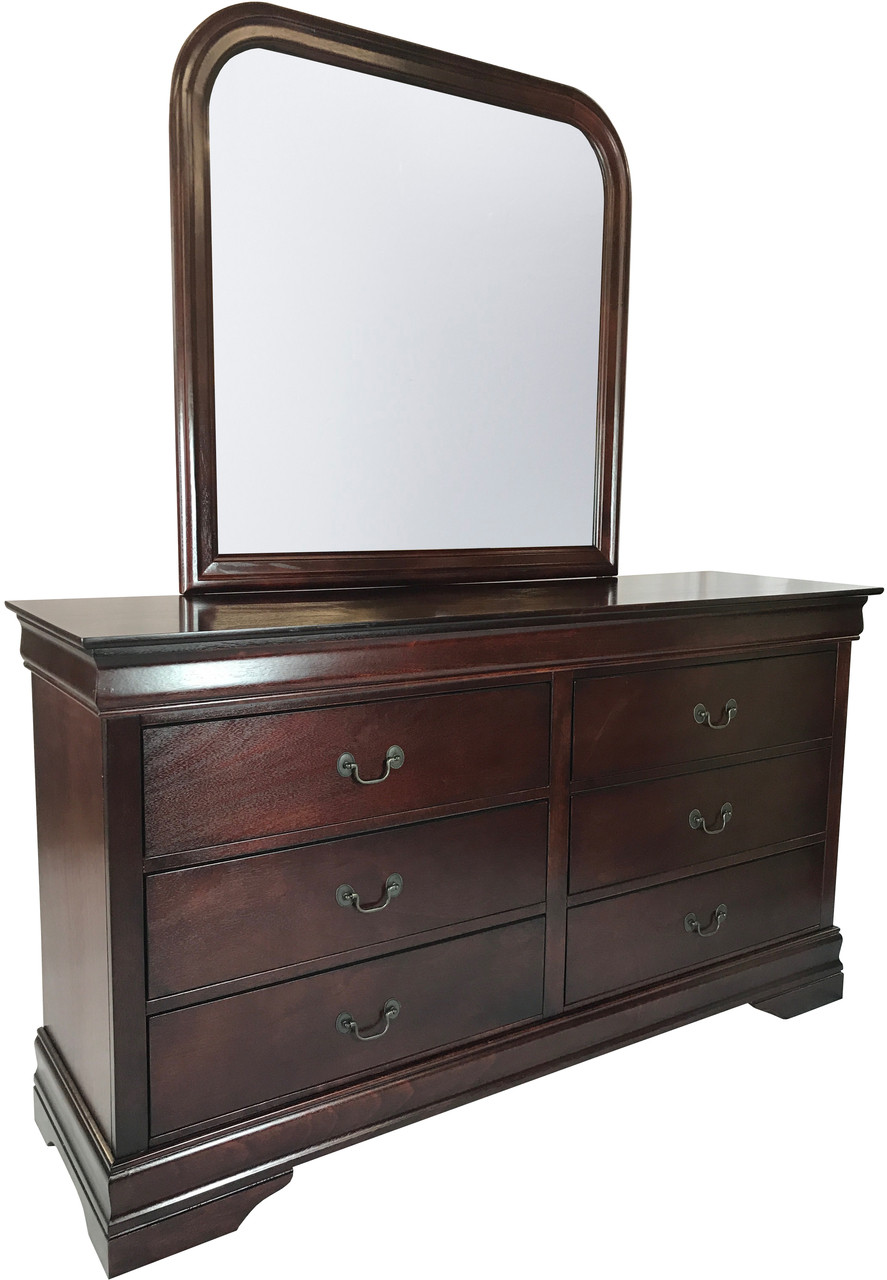 Lafayette Cherry Dresser & Mirror - CB Furniture Lafayette Cherry Dresser & Mirror - CB Furniture