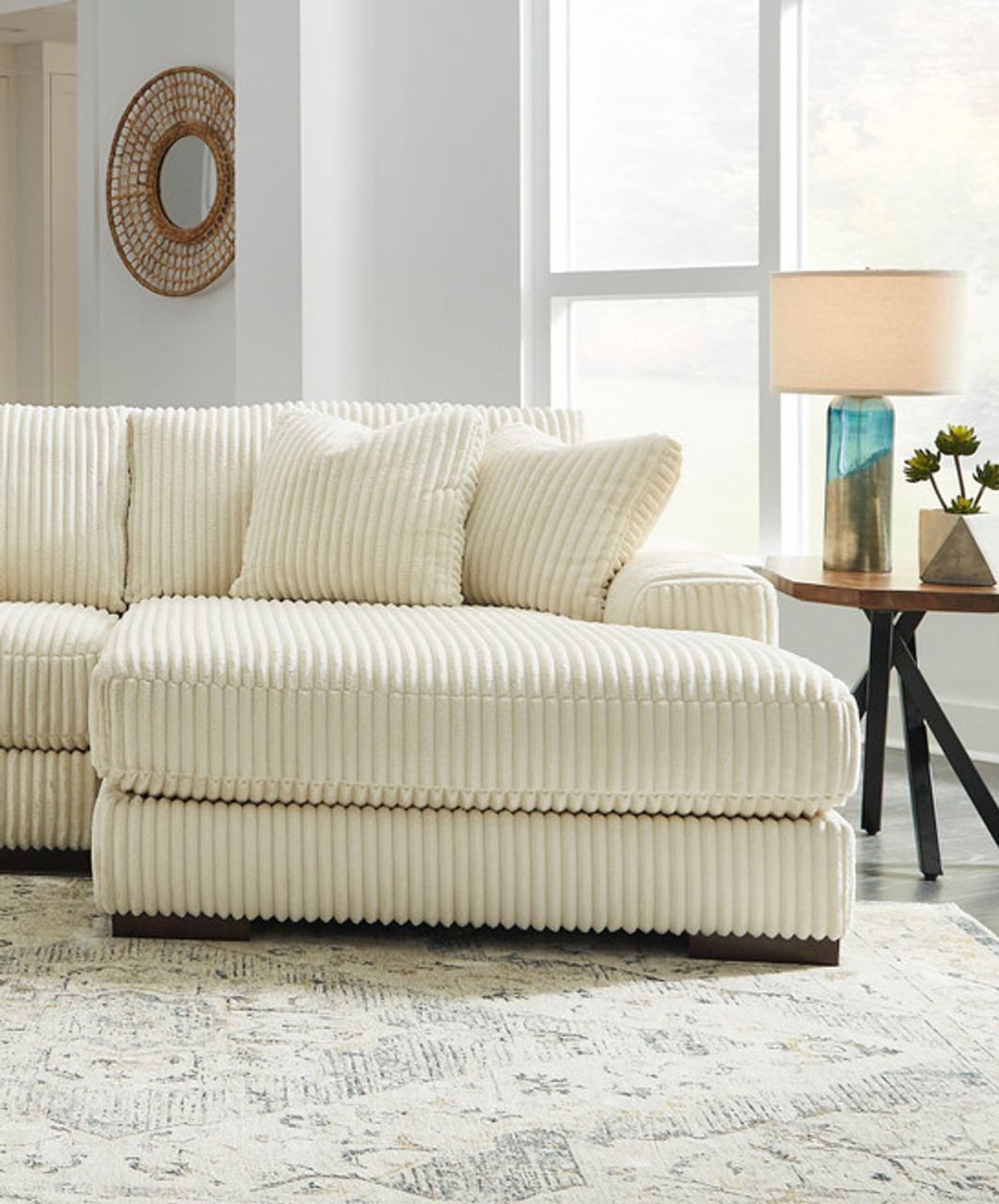 Ivory couch shop with chaise