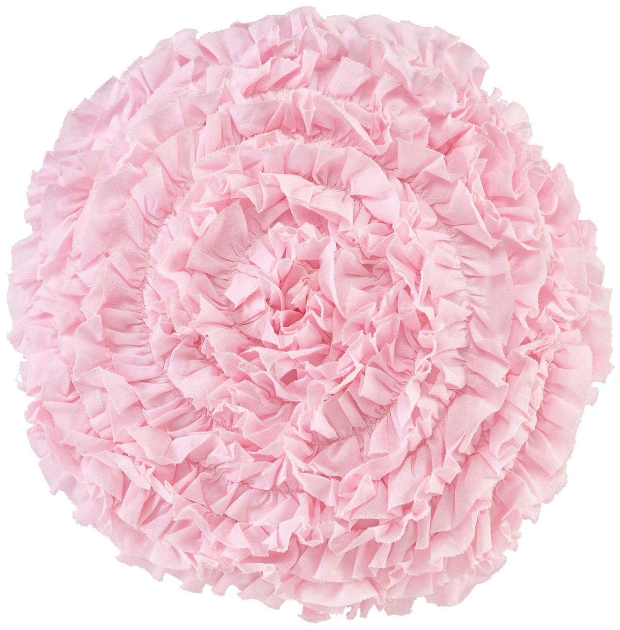 pink ruffle pillow