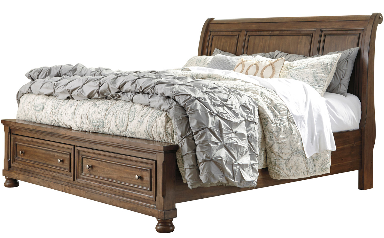 BELTON Light Brown Storage Bedroom Set - CB Furniture