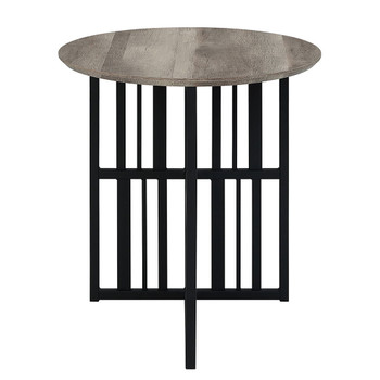 Zudora - End Table - Antique Oak & Black