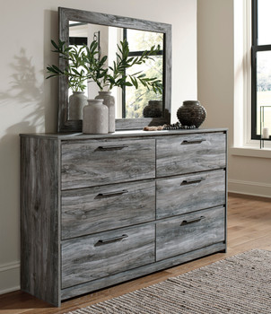 APTON Gray 62" Wide x 69" Height Dresser & Mirror