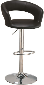 MEACO Black Adjustable Height Barstool