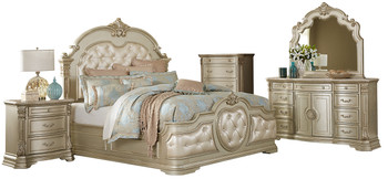 Barbara Champagne Upholstered Bedroom Set