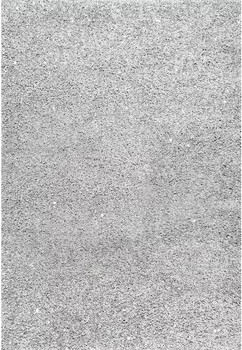 RITZY Silver 6' x 8' Shaggy Area Rug with Metallic Shimmer