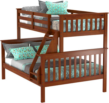 DERIK Medium Brown Twin over Full Platform Bunk Bed