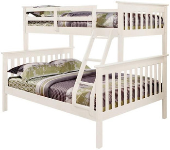 DERIK White Twin over Full Platform Bunk Bed