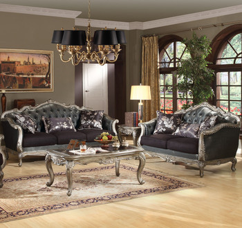 ANTOINETTE Platinum Sofa & Loveseat 