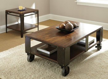 Delta Brown Two-Tone 3-PC Occasional Set - CB Furniture