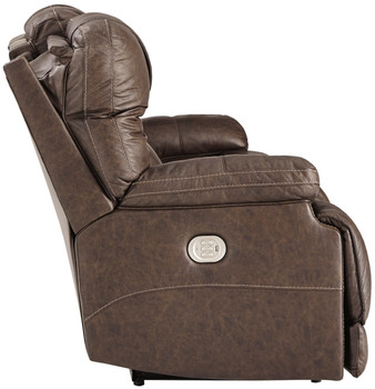 WESLEY Top Grain Leather Reclining Livingroom with Adjustable Lumbar and Headrests