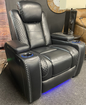 VIKTOR Black 38" Wide Power Reclining Chair