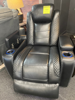 VIKTOR Black 38" Wide Power Reclining Chair