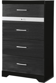 KARIZMA Black 32" Wide Chest with Jewelry Drawer