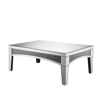 Noralie - 48" Coffee Table - Mirrored & Faux Diamonds