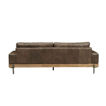 Silchester - Sofa - Distress Chocolate Top Grain Leather & Oak