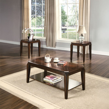 Docila - 3 Piece Coffee & End Set - Walnut