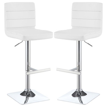 Bianca - Square Upholstered Adjustable Bar Stools (Set of 2)