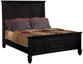 Lozano Black Panel Bed