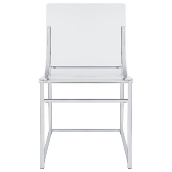 Acrylic - Dining Side Chair (Set of 2) - Clear And Chrome