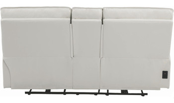 Hidden Hills White 79" Wide Reclining Loveseat