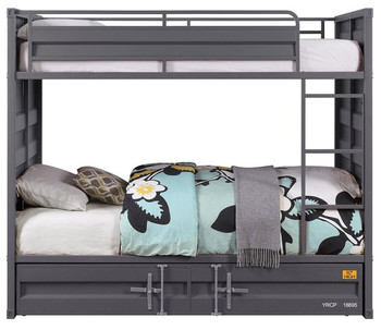 Gray Container Twin over Twin Bunkbed