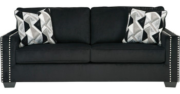 GUSTOV Black 84" Wide Sofa