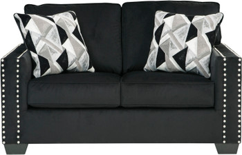 GUSTOV Black 61" Wide Loveseat