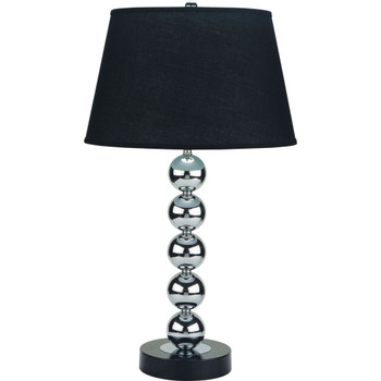 Opal - Table Lamp (Set of 2) - Silver / Black