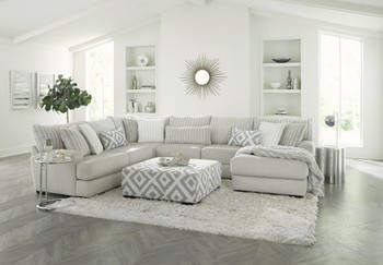 PERSEFONE Gray 139" Wide Modular Sectional