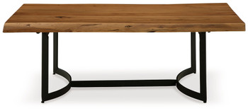 Fortmaine - Brown / Black - Rectangular Cocktail Table