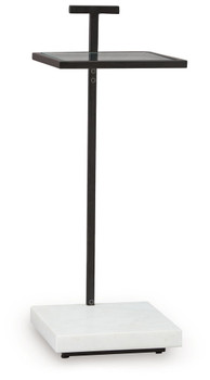 Mannill - Accent Table - Black / White