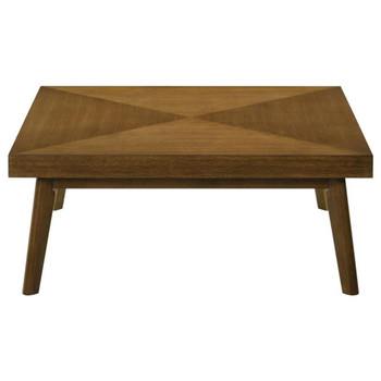 Westerly - Square Wood Coffee Table With Diamond Parquet - Walnut