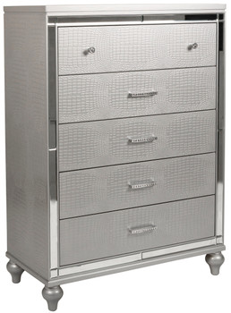 STRADA Silver Alligator Texture 39" Wide Chest