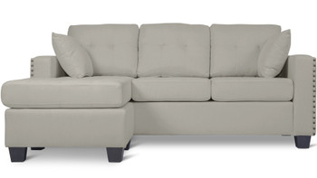 BARANI Gray 80" Wide Reversible Sectional (RTA)