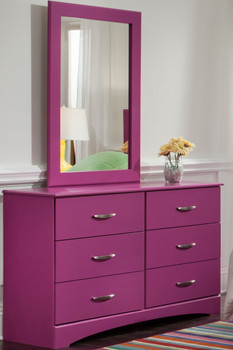 LEONE Purple 48" Wide Dresser & Mirror
