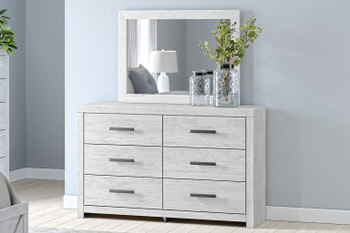 Cayboni - Dresser And Mirror - Whitewash