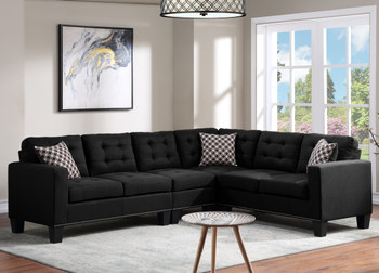 KAVALA Black 107" Wide Reversible Sectional (RTA)