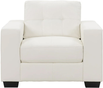 MILLO White 39" Wide Arm Chair