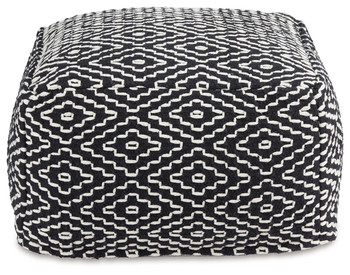 Jasett - Black / Ivory - Pouf