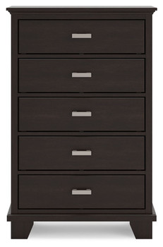 Covetown - Five Drawer Chest - Dark Brown
