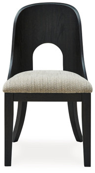 Rowanbeck - Dining Upholstered Side Chair (Set of 2) - Gray / Black