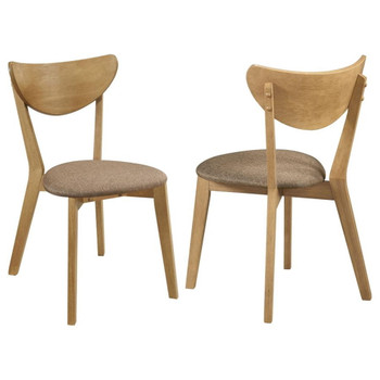 Elowen - Dining Side Chair (Set of 2) - Light Walnut And Brown