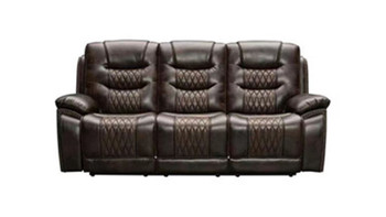 Nikko - Sofa With Dual Recliner - Two Tone Brown