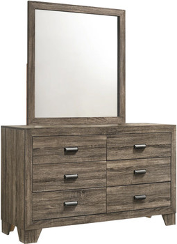 CONSTANZA Brown 58" Wide Dresser & Mirror