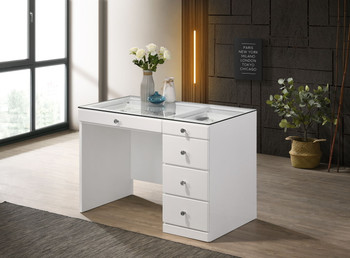 Morgan - Vanity Desk With Glass Top